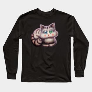 Cute Tabby Cat Long Sleeve T-Shirt